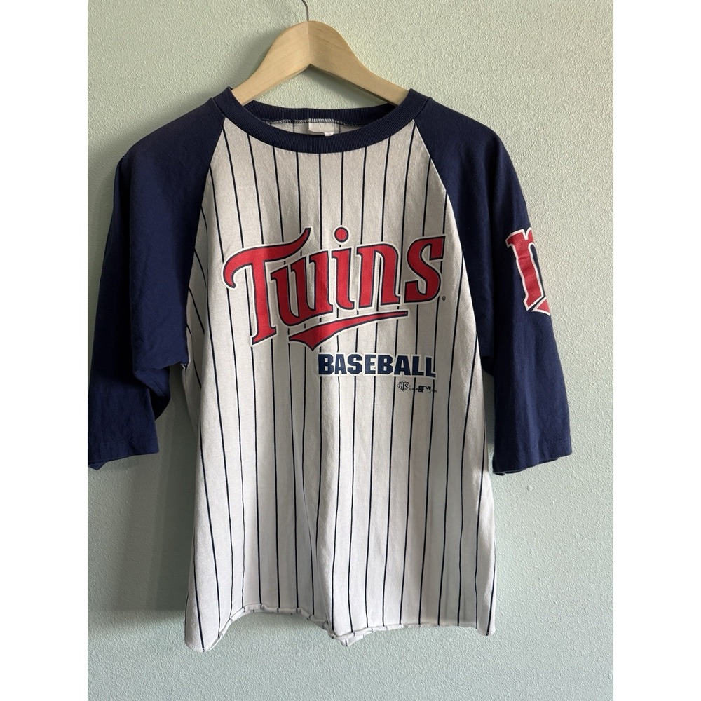 Vintage Minnesota Twins Shirt Boys XL 14/16  MLB Baseball GTS Pinstripe 90s USA